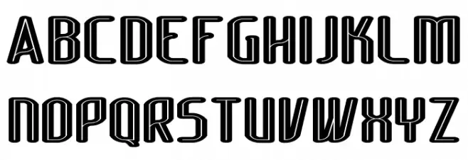 Lakisa Rounded Stencil Font Litere mari