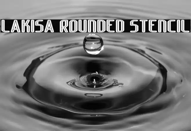 Lakisa Rounded Stencil Font examples