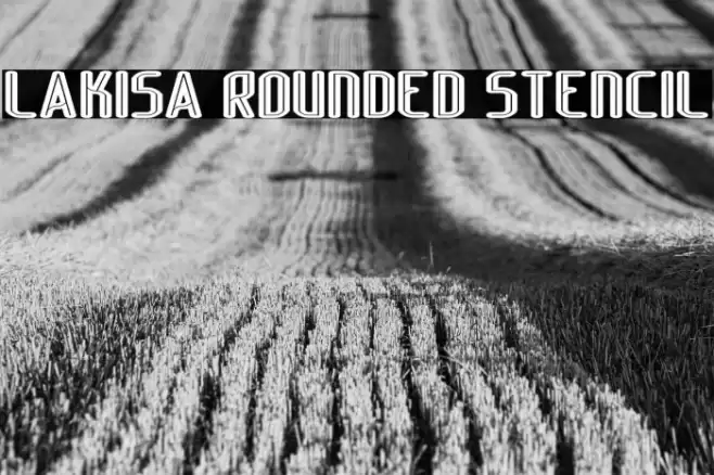 Lakisa Rounded Stencil Font examples