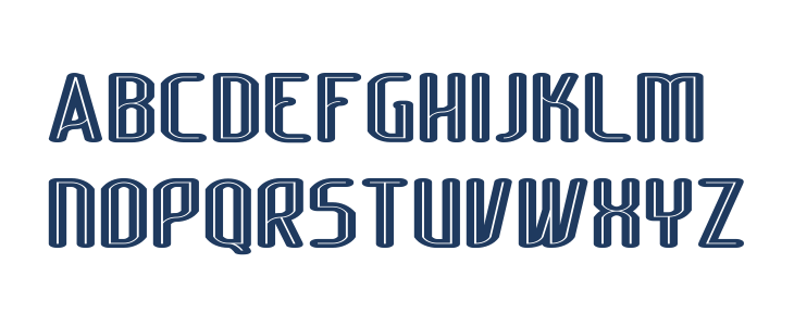 Lakisa Rounded Stencil Lowercase
