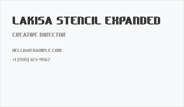 Lakisa Stencil Expanded Business Card