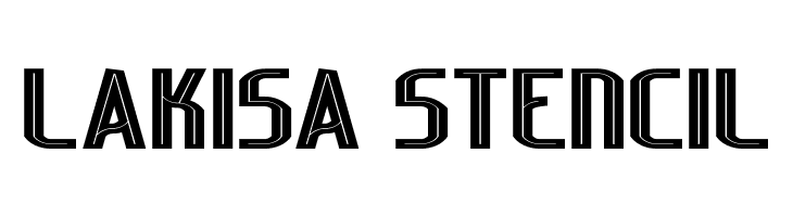 Lakisa Stencil  Fuentes Gratis Descargar