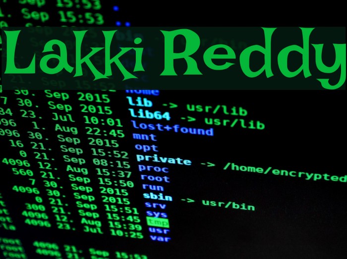 Lakki Reddy Font examples