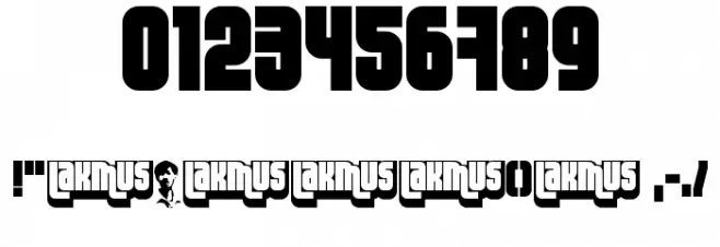 Lakmus Fenotype Font OTHER CHARS
