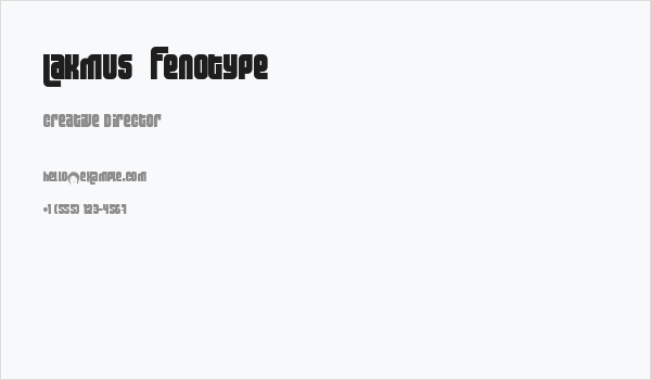 Lakmus  Fenotype Business Card