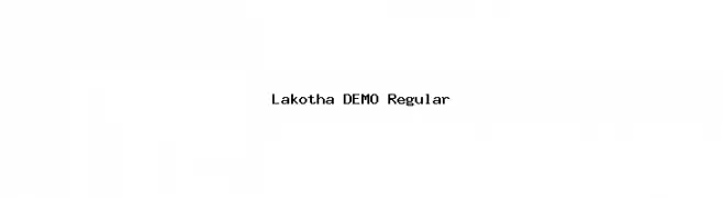 Lakotha DEMO Regular  Descarca Fonturi Gratis