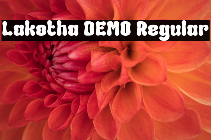Lakotha DEMO Regular Fonte examples