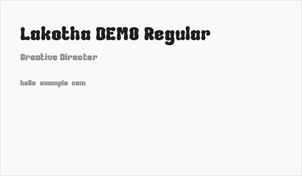 Lakotha DEMO Regular Business Card