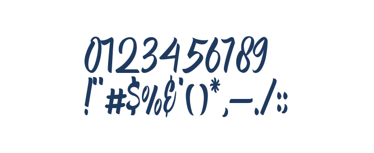 Laksana Typeface Italic Other Characters