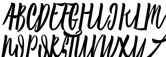 Laksana Typeface Italic Font Litere mari