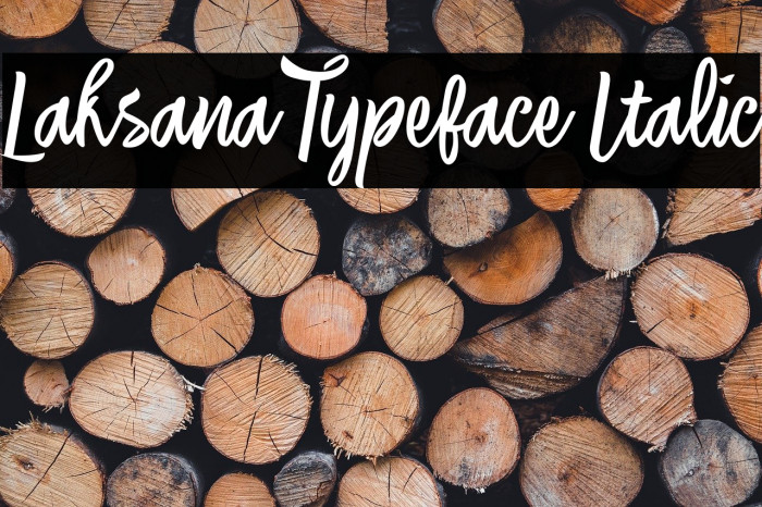 Laksana Typeface Italic Example 1