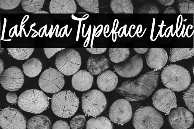 Laksana Typeface Italic Font examples