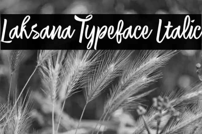 Laksana Typeface Italic Font examples