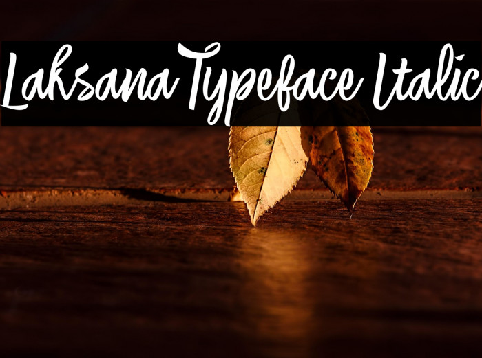 Laksana Typeface Italic Example 3