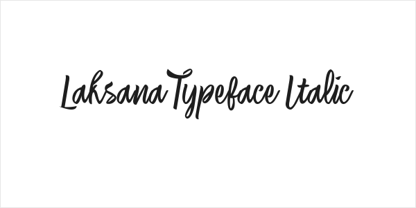 Laksana Typeface Italic Logo