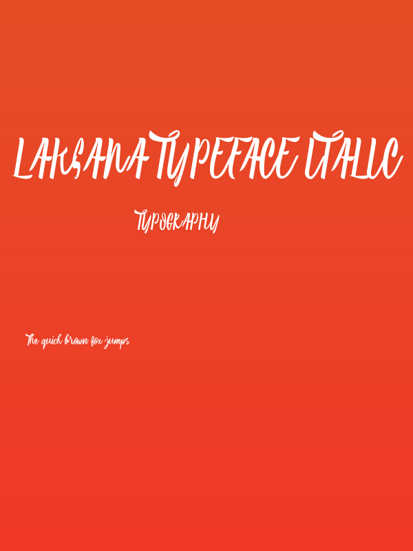 Laksana Typeface Italic Poster