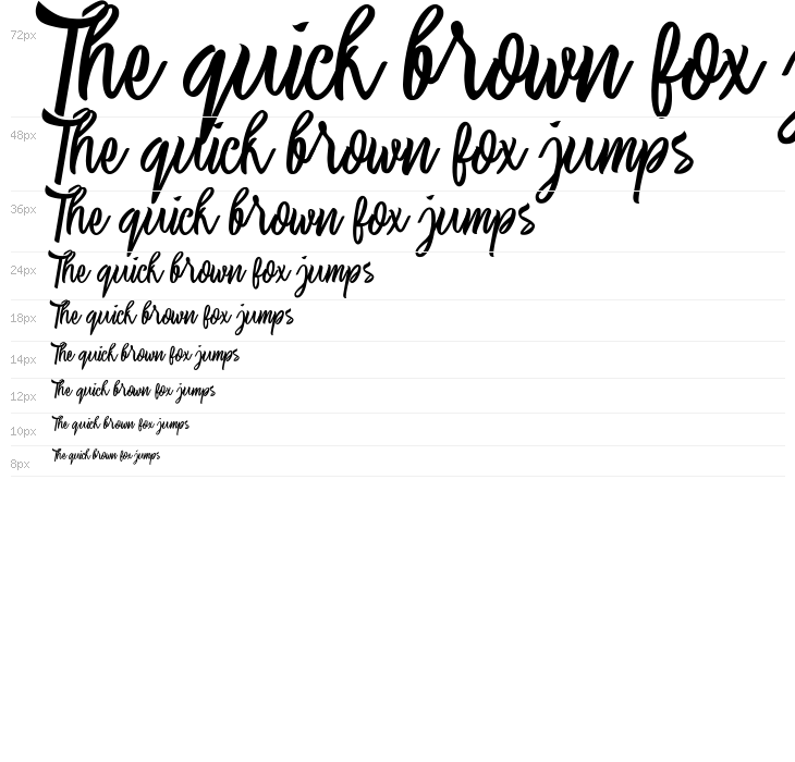 Laksana Typeface Italic Waterfall