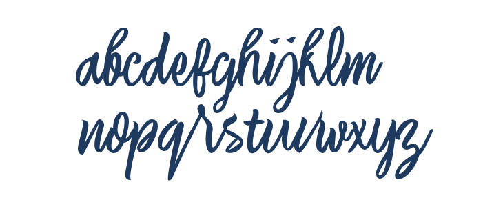 Laksana Typeface Italic Lowercase