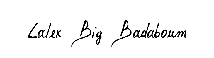 Lalex Big Badaboum  font caratteri gratis