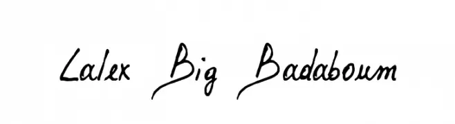 Lalex Big Badaboum  Frei Schriftart Herunterladen