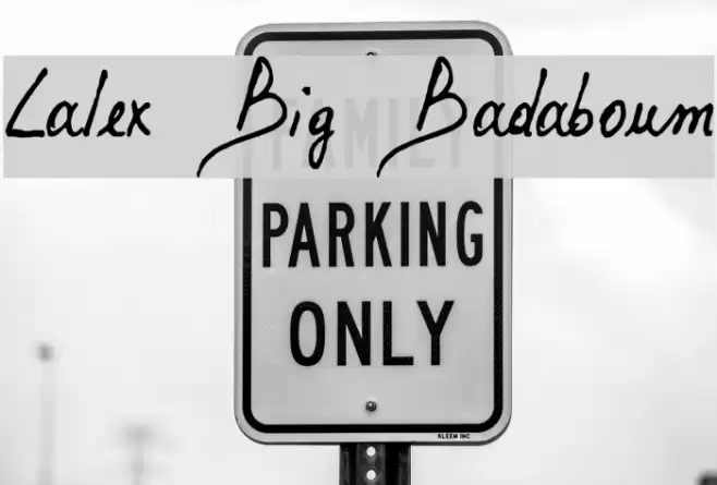 Lalex Big Badaboum फ़ॉन्ट examples