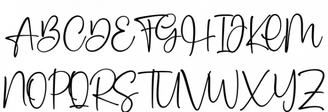 Lalisa Font UPPERCASE