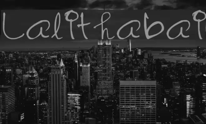 Lalithabai Font examples