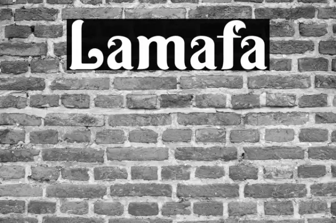 Lamafa Font examples