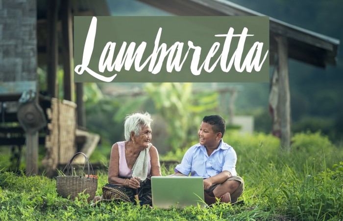 Lambaretta Font examples