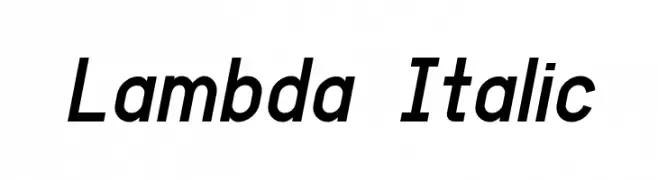 Lambda Italic  font caratteri gratis