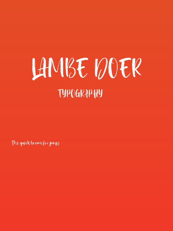 Lambe Doer Poster