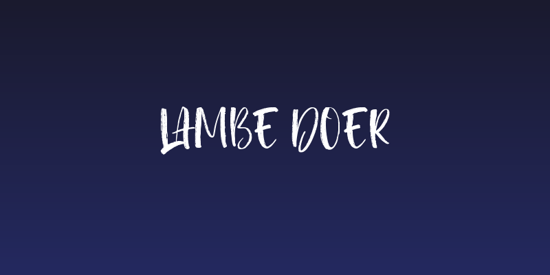 Lambe Doer Social Header