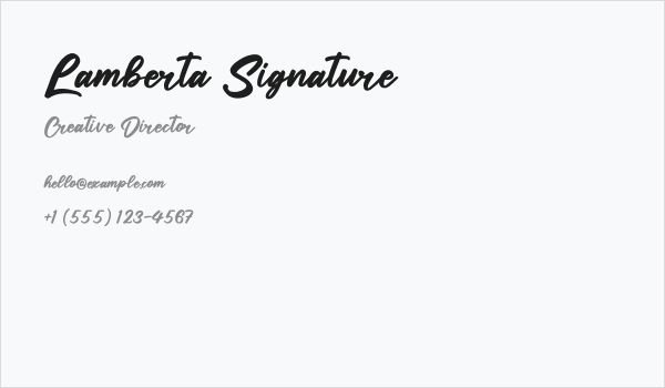 Lamberta Signature Business Card