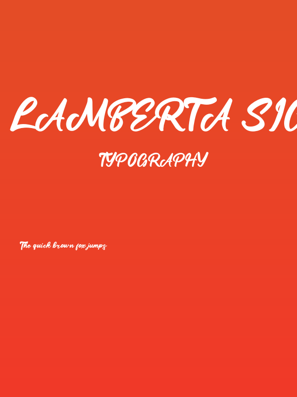 Lamberta Signature Poster