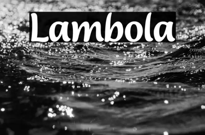 Lambola Font examples
