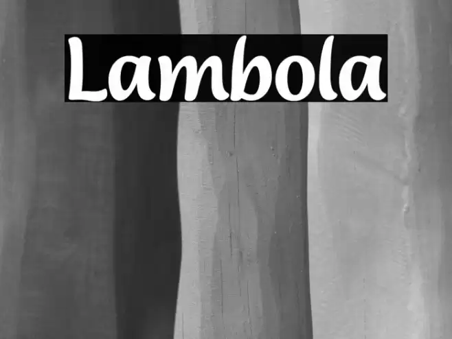 Lambola Font examples