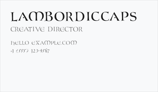 LambordicCaps Business Card
