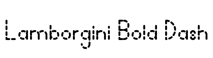 Lamborgini Bold Dash  font caratteri gratis
