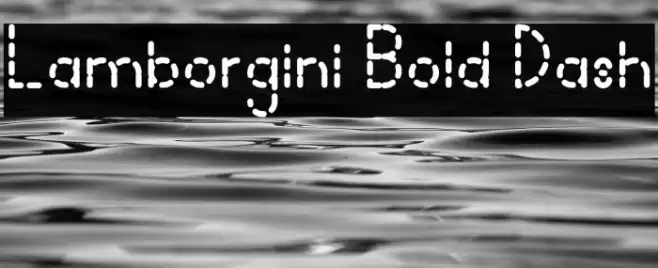 Lamborgini Bold Dash Font examples