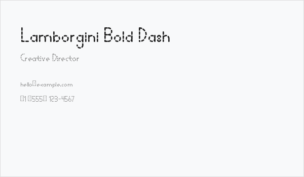 Lamborgini Bold Dash Business Card