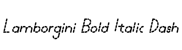 Lamborgini Bold Italic Dash  Free Fonts Download
