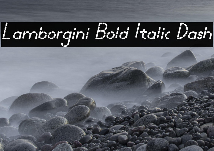 Lamborgini Bold Italic Dash Example 1