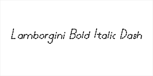 Lamborgini Bold Italic Dash Logo