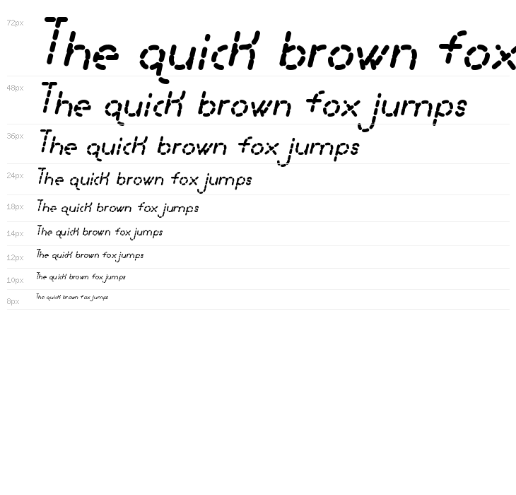 Lamborgini Bold Italic Dash Waterfall