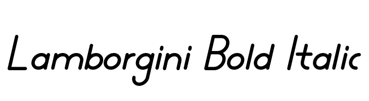 Lamborgini Bold Italic  フリーフォントのダウンロード