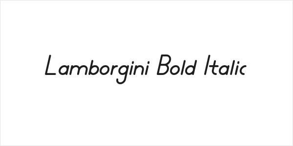 Lamborgini Bold Italic Logo