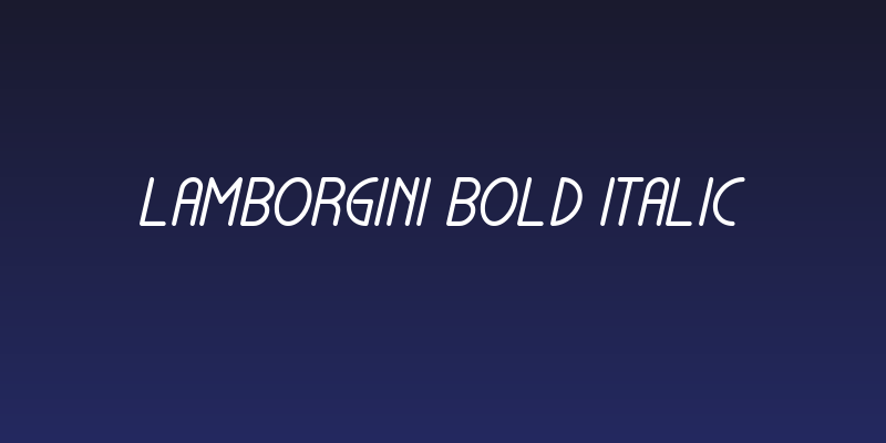 Lamborgini Bold Italic Social Header