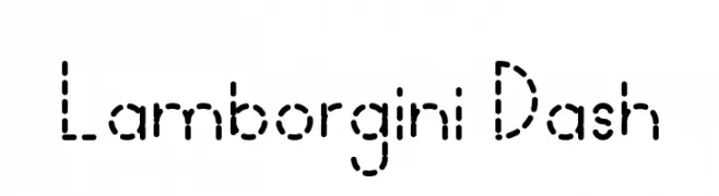 Lamborgini Dash  font caratteri gratis