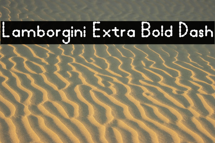 Lamborgini Extra Bold Dash Example 3