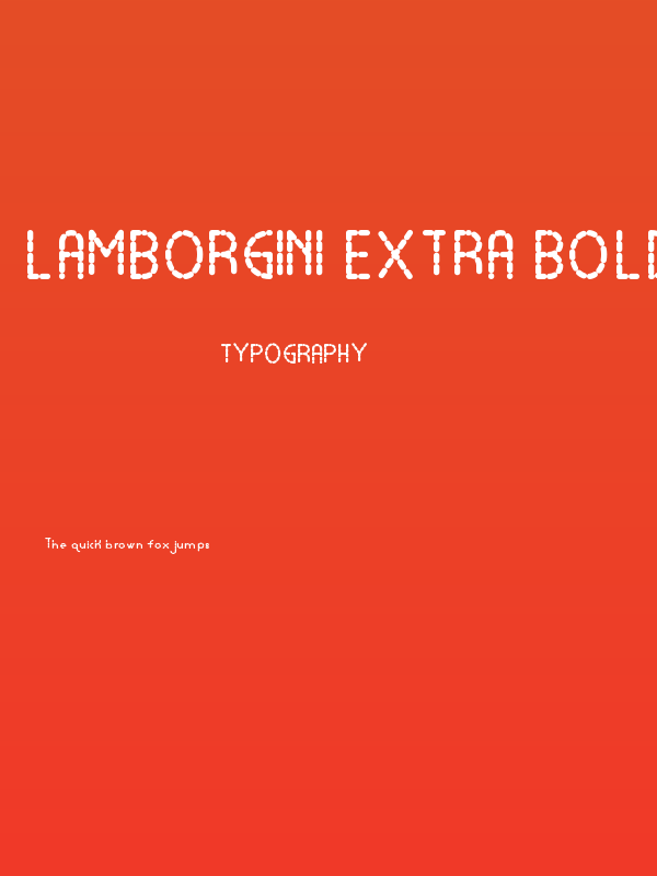 Lamborgini Extra Bold Dash Poster